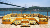 8 Thickness U Sofa Set, Oriental Sofa, Arabic Majlis, Floor Cushions, Moroccan Sofa